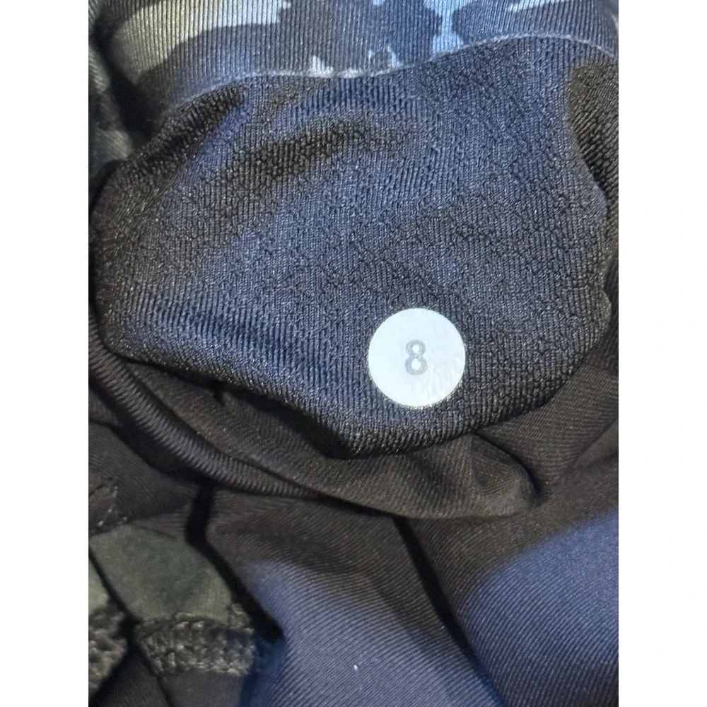 Lululemon Hot To Street Pant Biggie Brushed Animal Coal Black Mesh Leggings Sz 8
